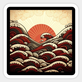 great wave of the red sea Sticker